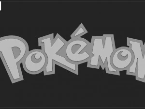 POKEMON LOGO 3D Print Model