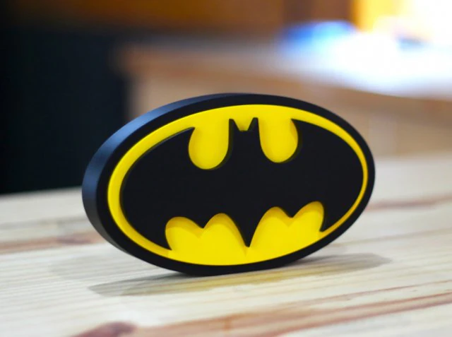 BATMAN SIGN-LOGO 3D Print Model .c4d .max .obj .3ds .fbx .stl .blend 