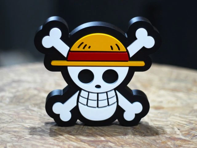 ONE PIECE SIGN 3D Print Model .c4d .max .obj .3ds .fbx .stl .blend 
