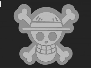 ONE PIECE SIGN 3D Baskı Modeli