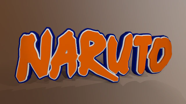 NARUTO LOGO 3D Print Model .c4d .max .obj .3ds .fbx .stl .blend 