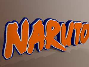 NARUTO LOGO Model Cetak 3D