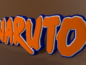 NARUTO LOGO Model Cetak 3D