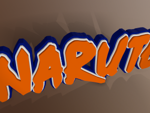 NARUTO LOGO Model Cetak 3D
