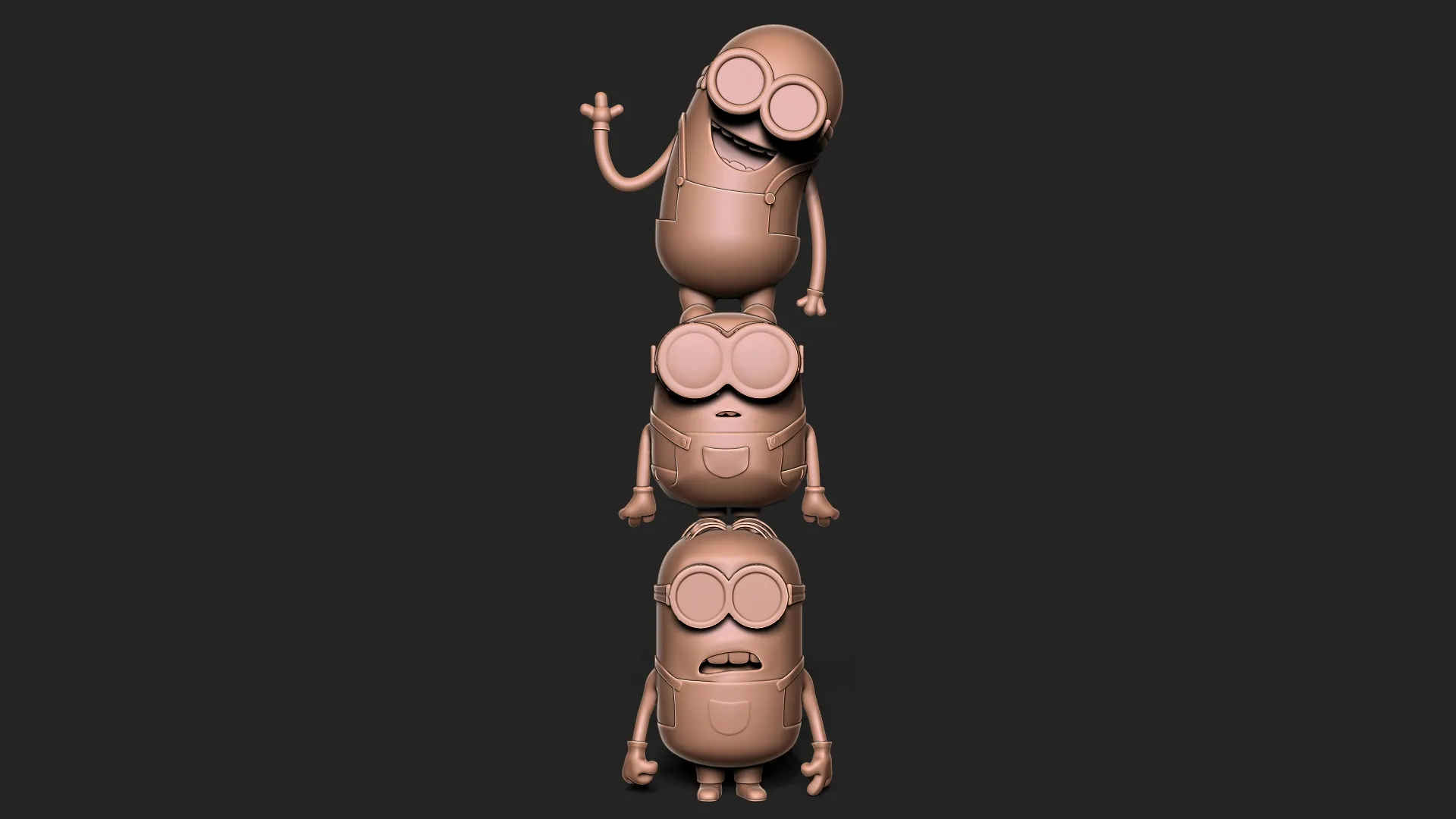 Minions 3D Print Model .c4d .max .obj .3ds .fbx .stl .blend