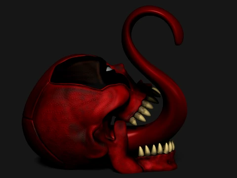 Deadpool skull 3D Print Model
