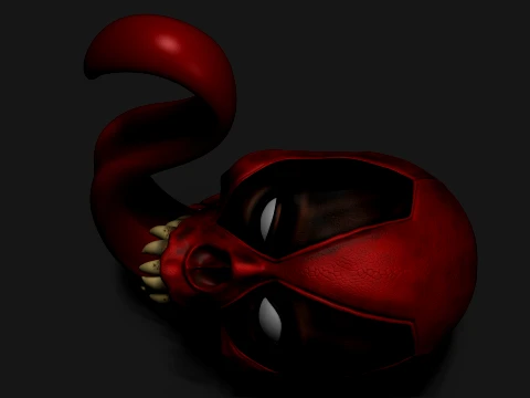 Deadpool skull 3D Print Model