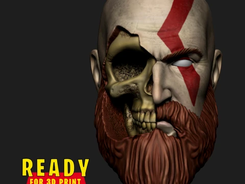 GOD OF WAR KRATOS SKULL 3D printmodel