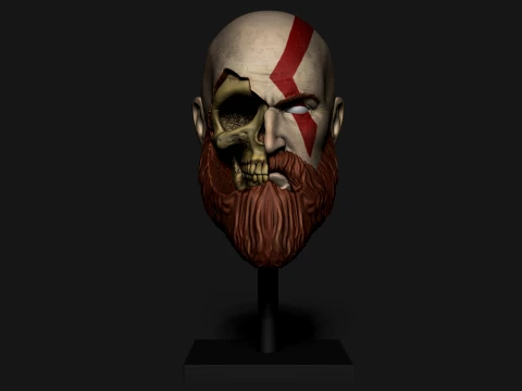 GOD OF WAR KRATOS SKULL 3D Print Model