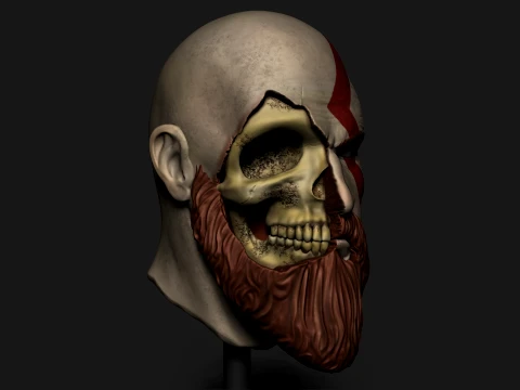 GOD OF WAR KRATOS SKULL 3D Print Model