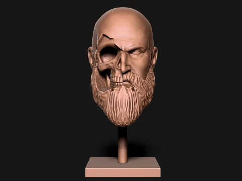 GOD OF WAR KRATOS SKULL 3D Print Model