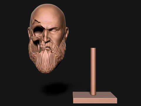 GOD OF WAR KRATOS SKULL 3D Print Model