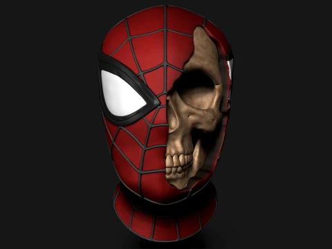 SPIDER MAN SKULL 3D Print Model