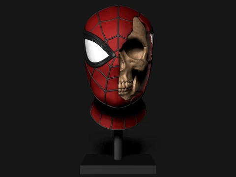 SPIDER MAN SKULL 3D Print Model