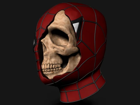 SPIDER MAN SKULL 3D Print Model