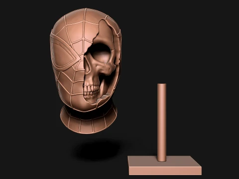 SPIDER MAN SKULL 3D Print Model