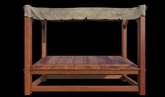 medieval stall 3D Model .c4d .max .obj .3ds .fbx .stl .blend 