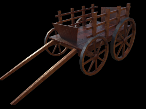 medieval cart Modello 3D
