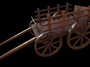medieval cart 3D 모델