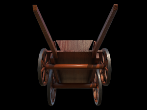 medieval cart Modello 3D