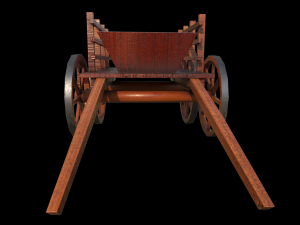 medieval cart Modello 3D