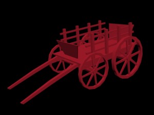 medieval cart Modello 3D