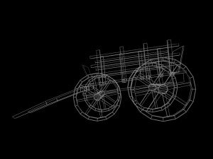 medieval cart Modello 3D