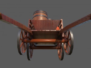 medieval cart002 3D Model