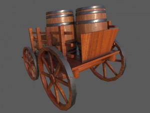 medieval cart002 3D Model