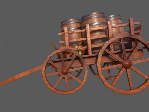 medieval cart002 3D Model