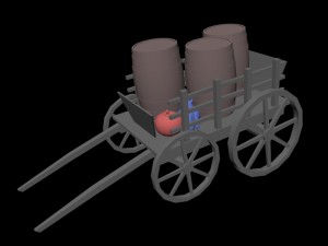 medieval cart002 3D Model