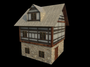 medieval house001 Model 3D