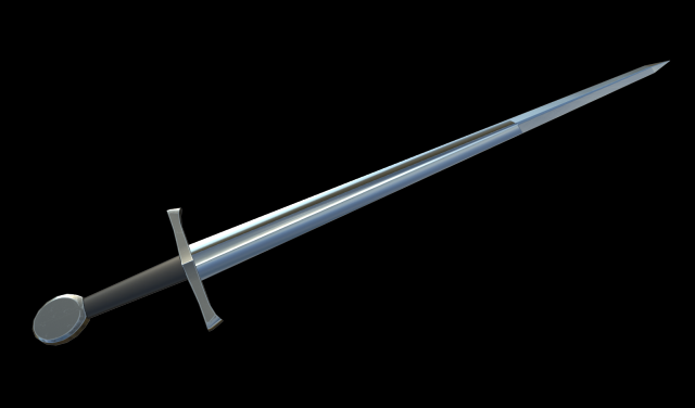 medieval sword001 3D 모델 .c4d .max .obj .3ds .fbx .stl .blend 