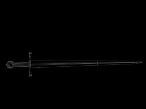 medieval sword001 3D 모델