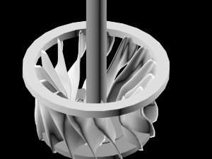 francis turbine max obj fbx Model 3D