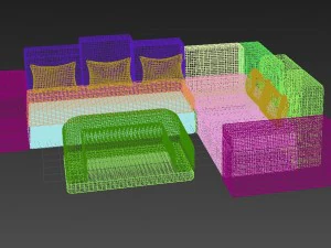 beautiful sofa 3D Model