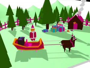 christmas tree and stuffs 3D Model