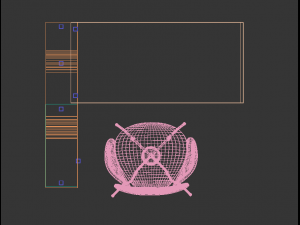 single workstation set Model 3D