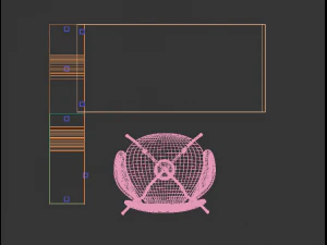 single workstation set 3D Model