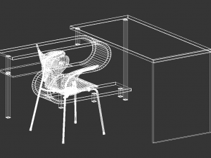 single workstation set Model 3D