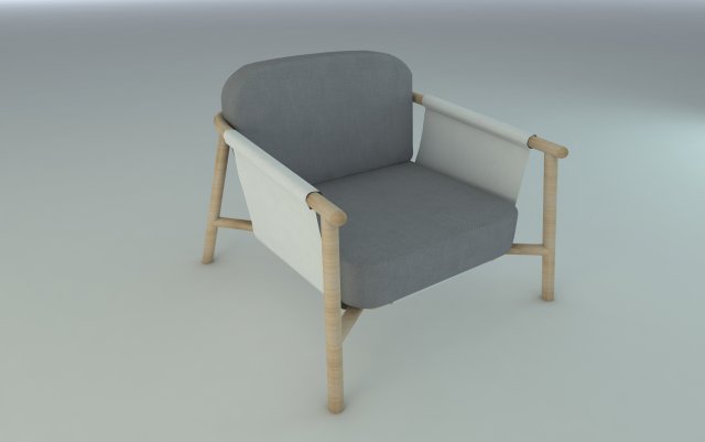 armchair hamp point Model 3D .c4d .max .obj .3ds .fbx .stl .blend 