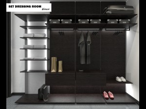 set complete dressing room man 3Dモデル