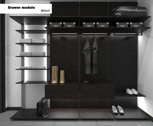 drawer mod - individual mod set wardrobe 3D Model .c4d .max .obj .3ds .fbx .stl .blend 
