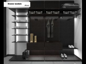 drawer mod - individual mod set wardrobe 3D Model