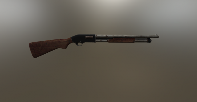 shotgun 3D Model .c4d .max .obj .3ds .fbx .stl .blend 