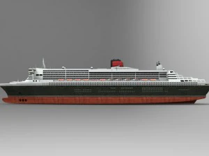 корабль королевы Мэри 3D Модель
