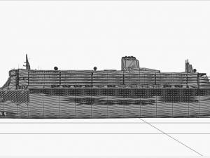 the ship queen mary 3D Model