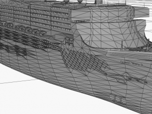 the ship queen mary 3D Model