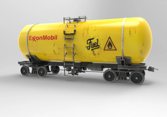 yellow cistern 3D Model .c4d .max .obj .3ds .fbx .stl .blend