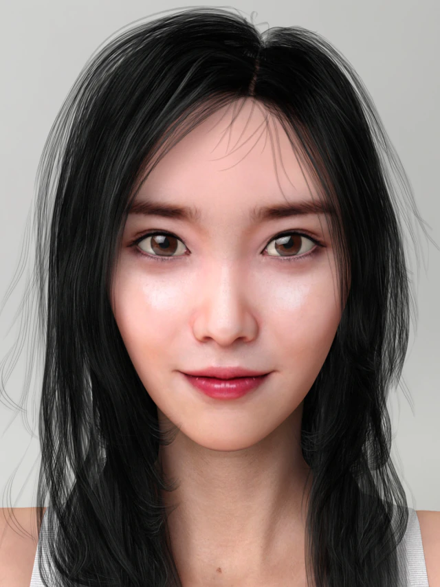 realistic korean beauty 3D Model .c4d .max .obj .3ds .fbx .stl .blend 